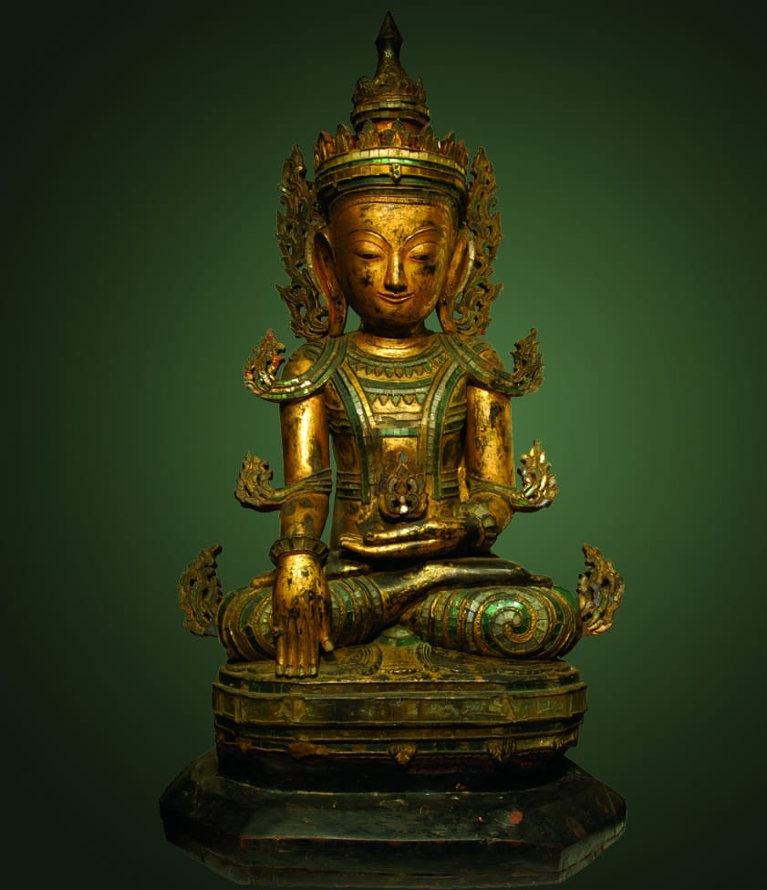Arte Buddhista Buddha incoronato